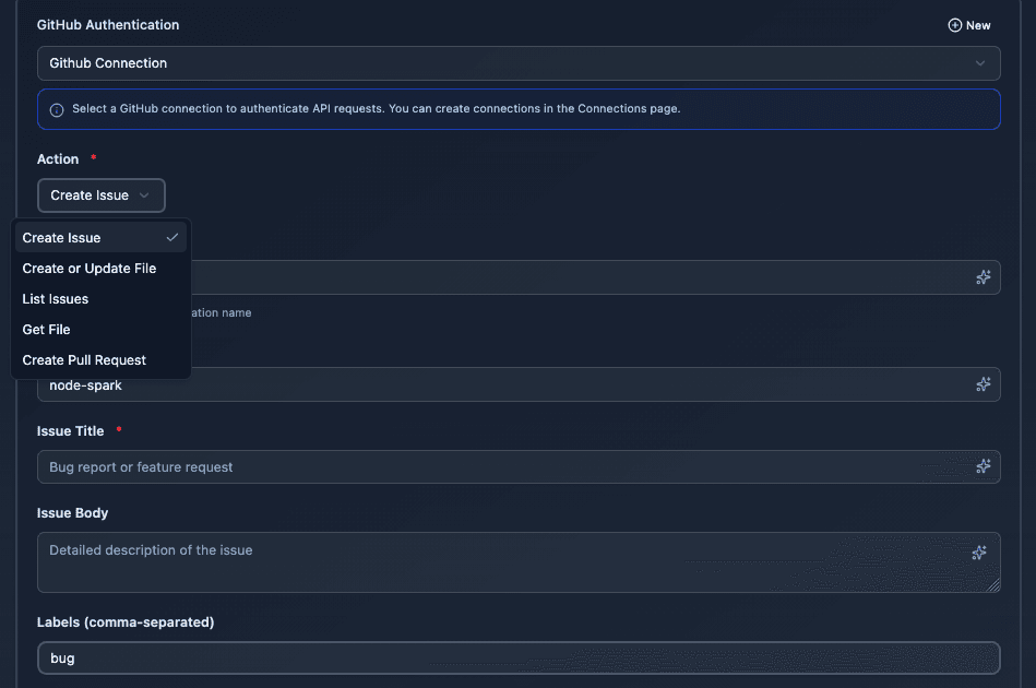Multiple Actions in One Node